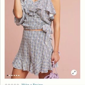 Anthropologie ruffled shorts
